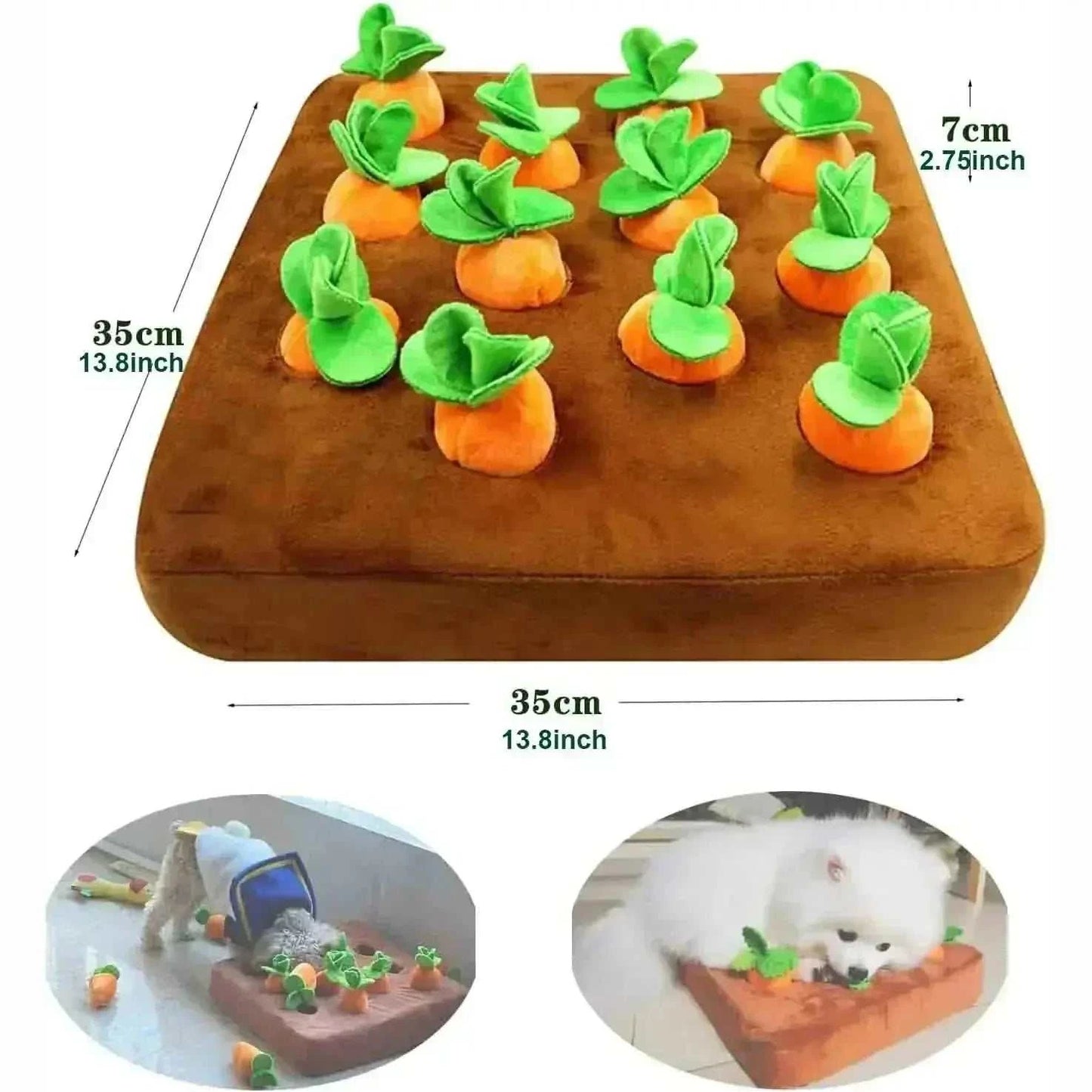 Carrot Farm Interactive Plush Dog ToyCarrot Farm Interactive Plush Dog ToyPaws And PensCarrot Farm Interactive Plush Dog Toy
Does your dog need something to keep him entertained?
The interactive carrot farm prevents your dog from getting bored by keepiPaws and pens