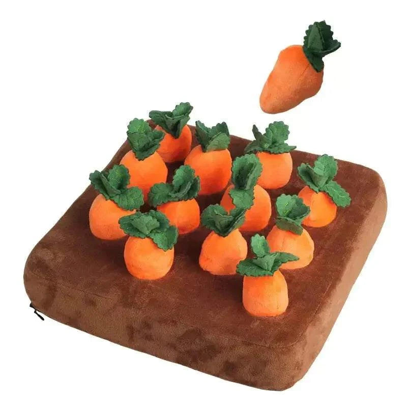 Carrot Farm Interactive Plush Dog ToyCarrot Farm Interactive Plush Dog ToyPaws And PensCarrot Farm Interactive Plush Dog Toy
Does your dog need something to keep him entertained?
The interactive carrot farm prevents your dog from getting bored by keepiPaws and pens