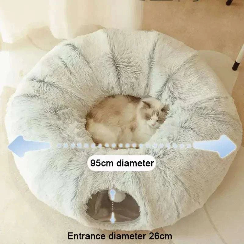 2 In 1 Round Cat Tunnel Bed2 In 1 Round Cat Tunnel BedPaws And PensWhy Choose the 2 In 1 Round Cat Tunnel Bed
Introducing the 2 In 1 Round Cat Tunnel Bed, the ultimate cozy hideaway and playtime paradise for your feline friend. ThisPaws and pens