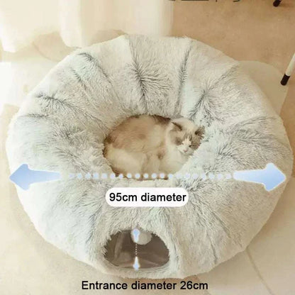 2 In 1 Round Cat Tunnel Bed2 In 1 Round Cat Tunnel BedPaws And PensWhy Choose the 2 In 1 Round Cat Tunnel Bed
Introducing the 2 In 1 Round Cat Tunnel Bed, the ultimate cozy hideaway and playtime paradise for your feline friend. ThisPaws and pens