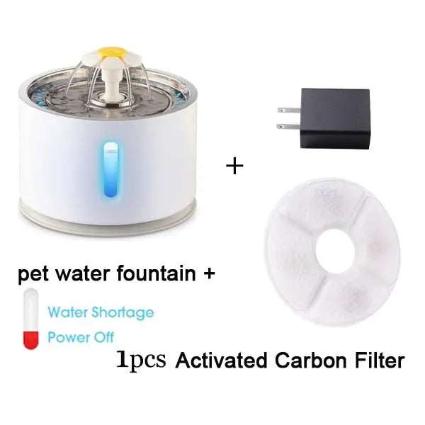 2.4L Automatic Cat Water Fountain2.4L Automatic Cat Water FountainPaws And PensThe New Drinking Fountain Is Finally Here!
Say goodbye to ineffective water bowls that contaminate water with hair and toxic bacteria from the floor. These outdated Paws and pens