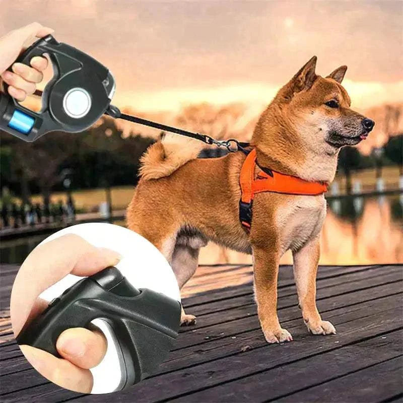 3 in 1 Dog Leash3 in 1 Dog LeashPaws And PensWalking your dog should be a fun, confident experience for both you and your best friend. Have yourself this innovative retractable pet leash that you will never regPaws and pens