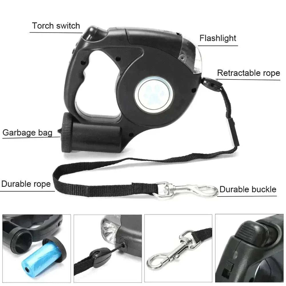 3 in 1 Dog Leash3 in 1 Dog LeashPaws And PensWalking your dog should be a fun, confident experience for both you and your best friend. Have yourself this innovative retractable pet leash that you will never regPaws and pens