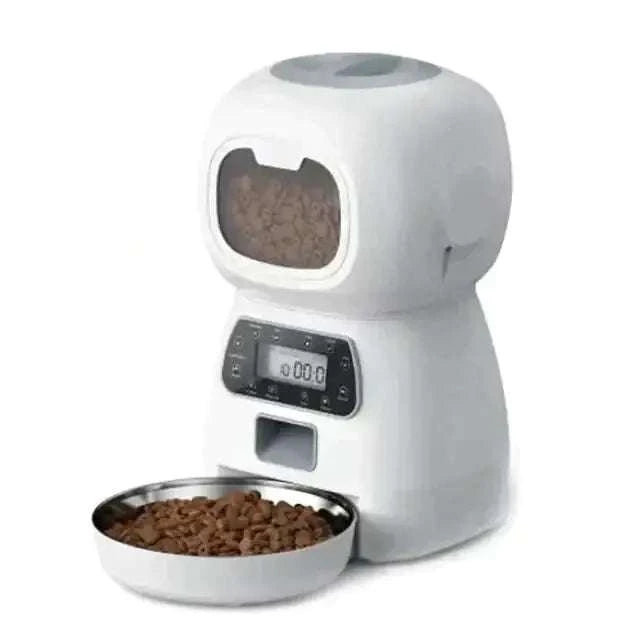 Automatic Pet FeederAutomatic Pet FeederPaws And PensWhy You Need an Automatic Pet Feeder
Now you can feed your pet on time even when you are not at home!

Flexible feeding time and quantity: The adjustable feeder can Paws and pens