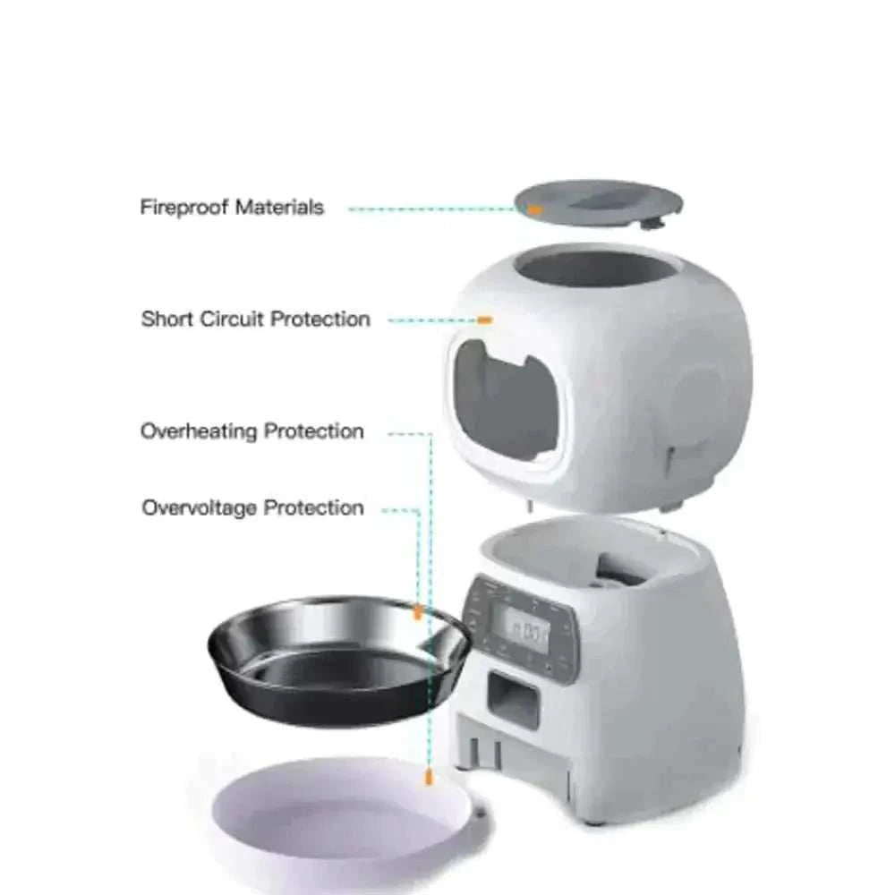 Automatic Pet FeederAutomatic Pet FeederPaws And PensWhy You Need an Automatic Pet Feeder
Now you can feed your pet on time even when you are not at home!

Flexible feeding time and quantity: The adjustable feeder can Paws and pens