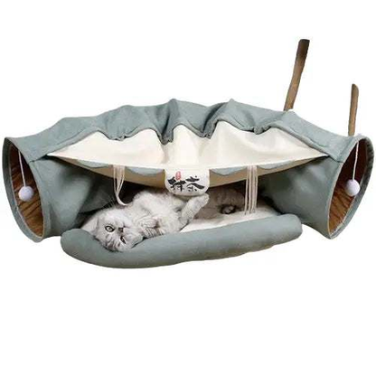 Cat Tunnel BedPetsCat Tunnel BedPaws And PensThere are three major things every cat loves: hiding, playing, and sleeping. Cat-centric companies have picked up on this fact too – that’s why products like cat cavPaws and pens