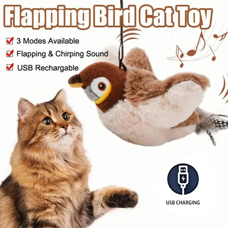 Chirping Flapping Bird Cat ToyChirping Flapping Bird ToyPaws And PensWhy Choose an Interactive Bird Cat Toy?
Keep your cat entertained with the Chirping Flapping Bird Toy – a realistic, interactive playtime companion that’s sure to spPaws And Pens