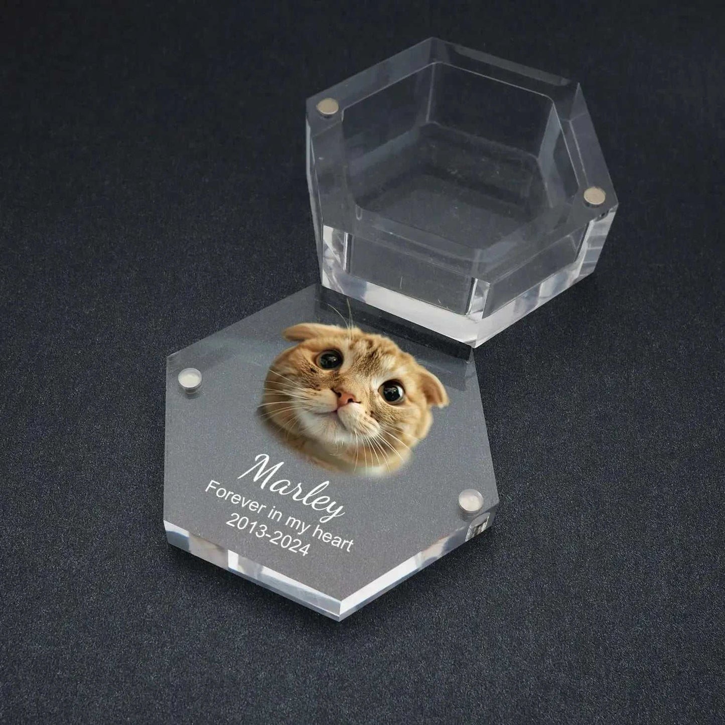 Custom Pet Hair Memorial Keepsake Box Pet MemorialPetsPet MemorialPaws And PensWhy Choose a Custom Pet Hair Memorial Keepsake Box?

Preserve your pet’s precious memories with the Custom Pet Hair Memorial Box, a heartfelt keepsake to cherish thePaws And Pens