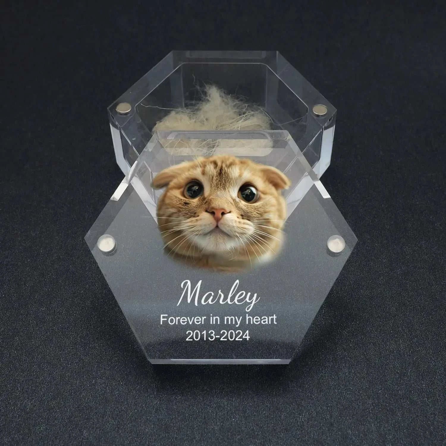 Custom Pet Hair Memorial Keepsake Box Pet MemorialPetsPet MemorialPaws And PensWhy Choose a Custom Pet Hair Memorial Keepsake Box?

Preserve your pet’s precious memories with the Custom Pet Hair Memorial Box, a heartfelt keepsake to cherish thePaws And Pens