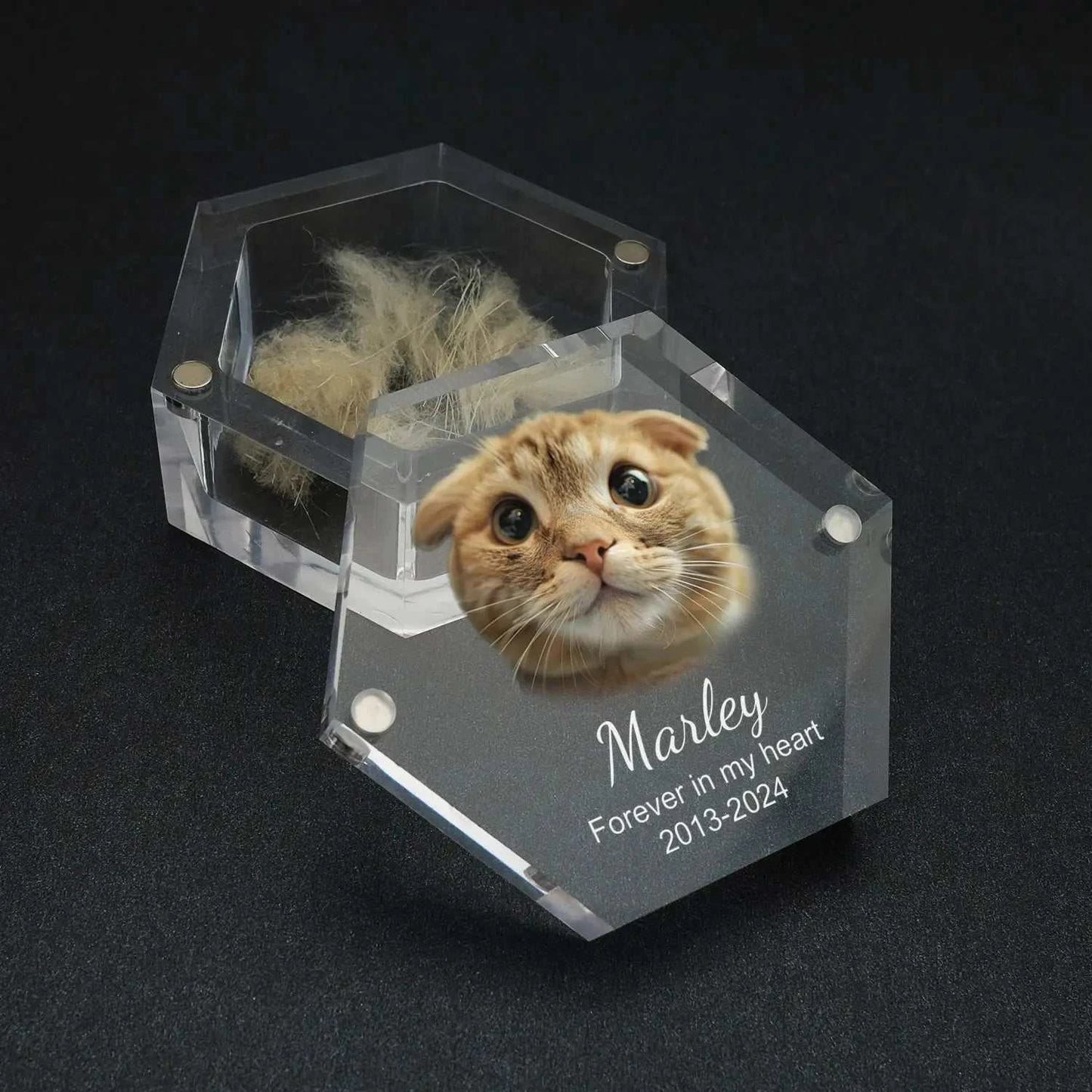 Custom Pet Hair Memorial Keepsake Box Pet MemorialPetsPet MemorialPaws And PensWhy Choose a Custom Pet Hair Memorial Keepsake Box?

Preserve your pet’s precious memories with the Custom Pet Hair Memorial Box, a heartfelt keepsake to cherish thePaws And Pens