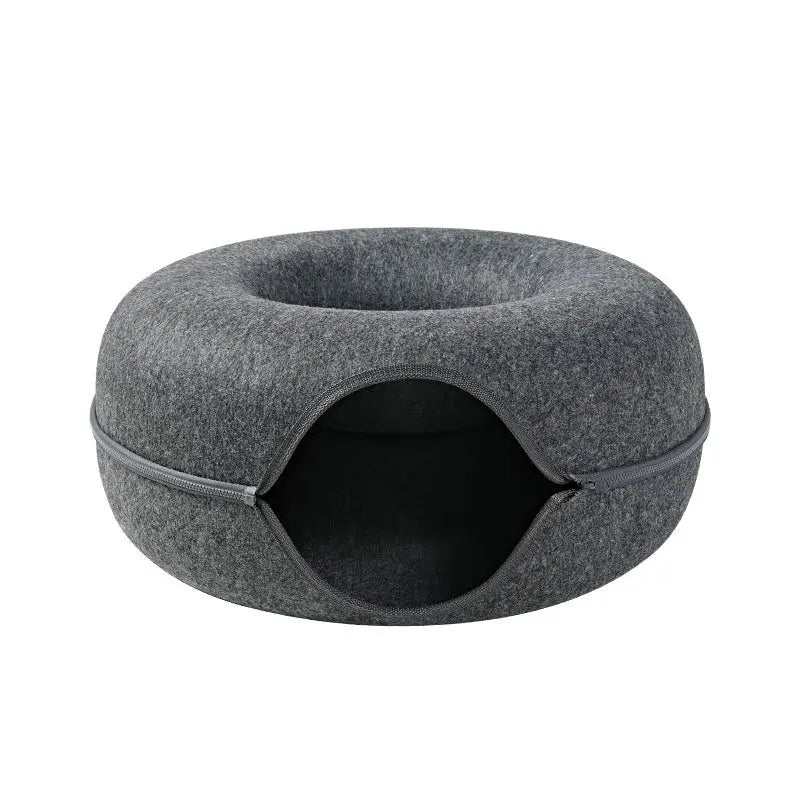 Donut Cat Tunnel BedDonut Cat Tunnel BedPaws And PensLooking for an amazing bed for your pets where they can also play?
Our Donut Cat Tunnel Bed is all that you need. It is a perfect combination of a toy tunnel and a cPaws and pens