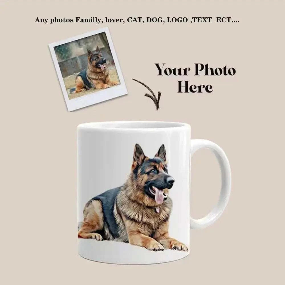 Personalised Dog Photo MugPersonalised Dog Photo MugPaws And PensWhy Choose a Custom Dog Photo Mug?
Sip in memory of your furry friend with a personalized dog photo mug, a perfect keepsake to cherish every moment.

Customizable DePaws And Pens