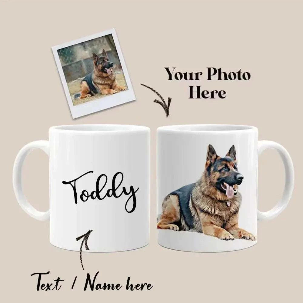 Personalised Dog Photo MugPersonalised Dog Photo MugPaws And PensWhy Choose a Custom Dog Photo Mug?
Sip in memory of your furry friend with a personalized dog photo mug, a perfect keepsake to cherish every moment.

Customizable DePaws And Pens