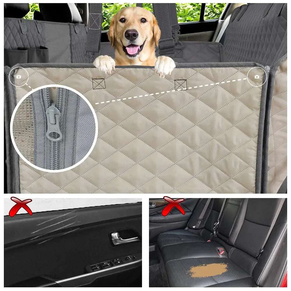 Pet Car Seat CoverPet Car Seat CoverPaws And PensWhy You Need a Pet Car Seat Cover
Visible Mesh Window
Provides your dog with better air circulation in Summer and Winter. Allows the dog to see you and outside clearPaws and pens