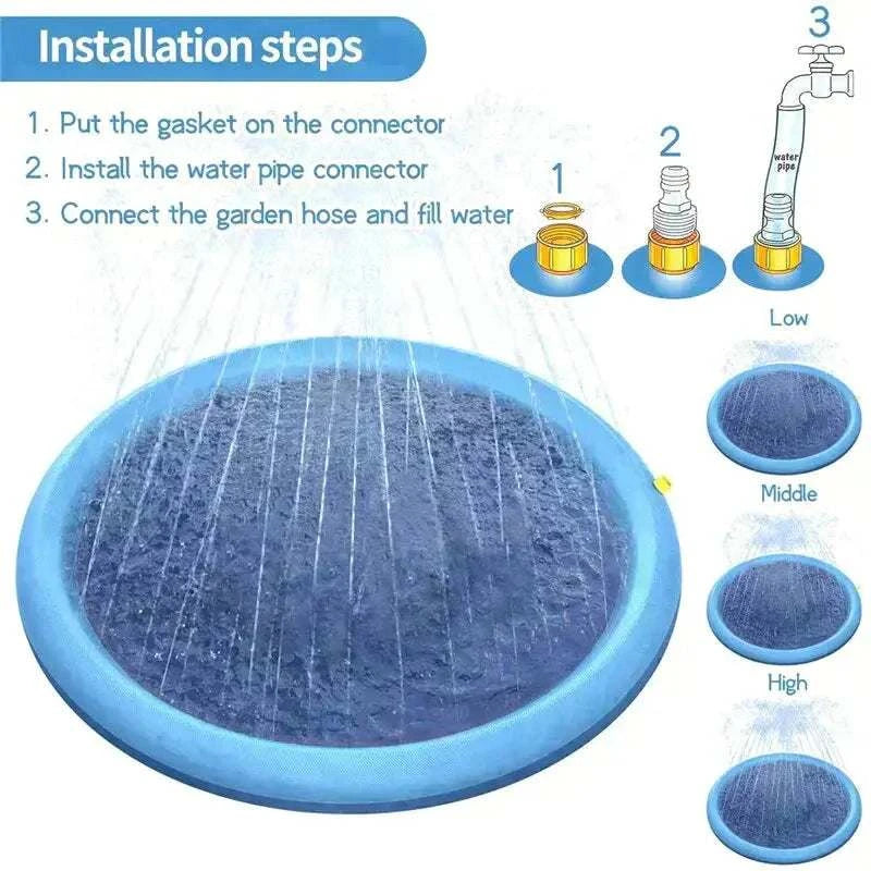Pet Sprinkler PadPet Sprinkler PadPaws And PensIt’s The Perfect Way For Your Fur Babies To Splash Some Fun During Hot Summer Days!
No one likes to see their dog suffering from extreme heat. The truth is, that dogPaws and pens