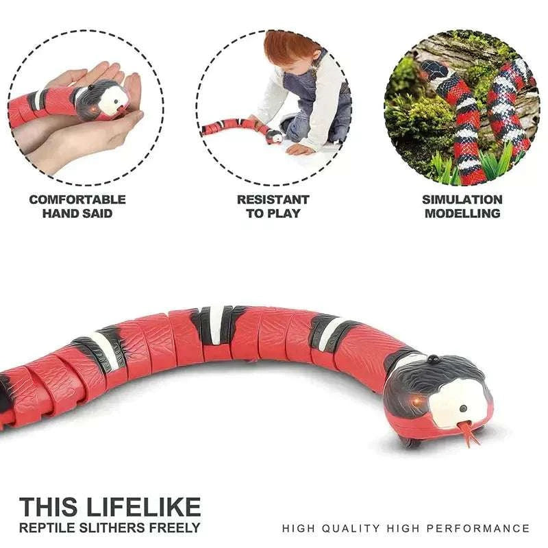 Smart Sensing Snake Cat ToySmart Sensing SnakePaws And PensWhy Choose an Interactive Snake Cat Toy?
The Smart Sensing Snake Cat Toy redefines playtime with its lifelike design, smart sensing technology, and diverse interactiPaws and pens